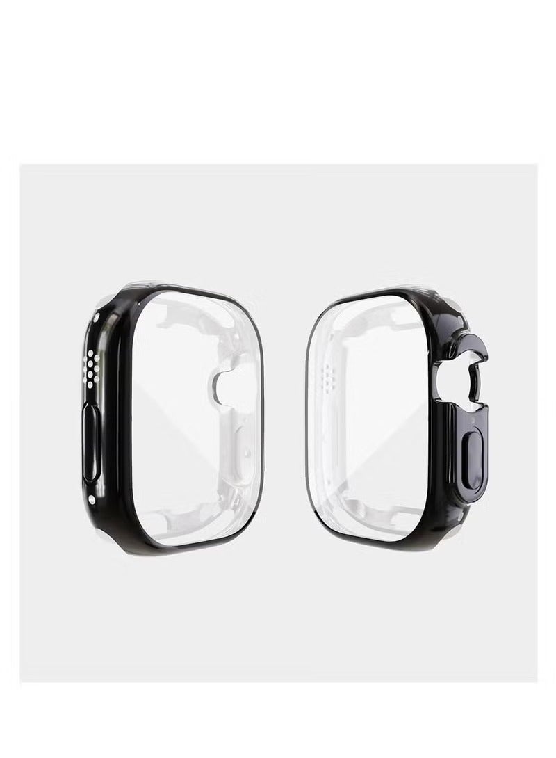 ten.tech Full Soft Clear Cover For Apple Watch Ultra Case 49MM TPU Screen Protector SmartWatch Case For iWatch Serie 49MM Accessories (Color : Black, Size : 49MM) - Image 3