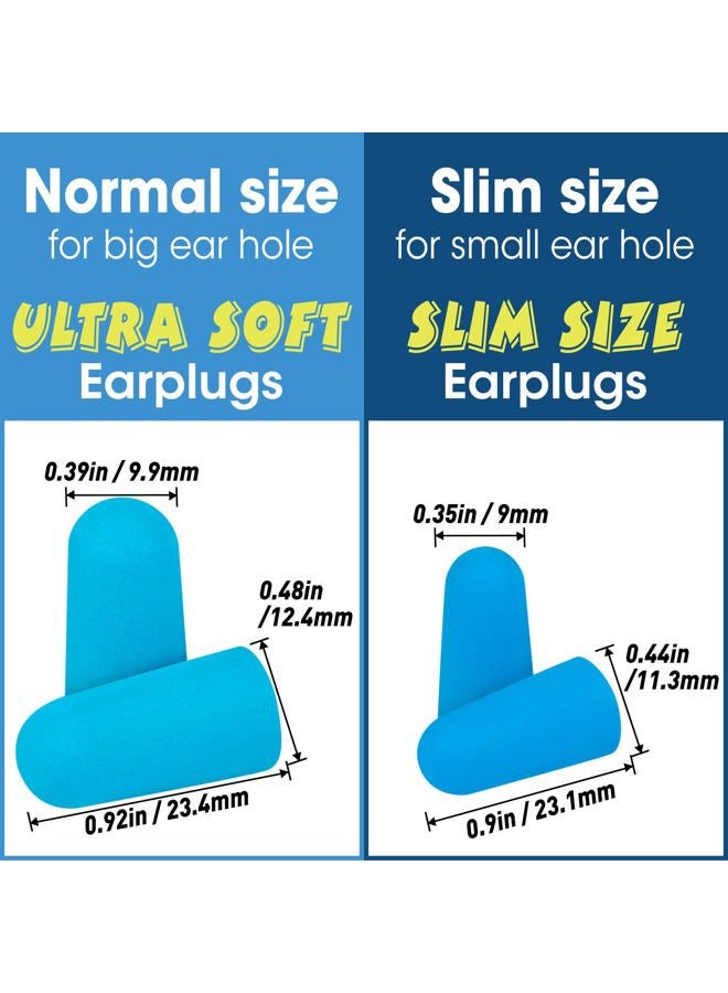 AZEN 100 زوج من سدادات الأذن بالجملة، NRR 32dB سدادات أذن من الفوم الناعم للنوم إلغاء الضوضاء، سدادات أذن للحفلات وإطلاق النار والسباحة تقليل الضوضاء (أزرق بحيرة) - Image 2