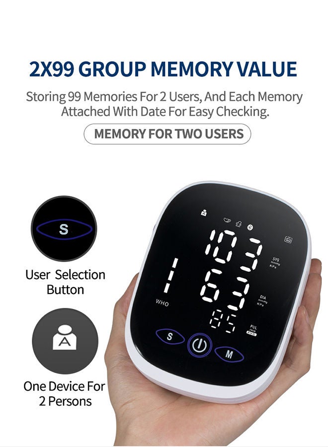 Sharpdo Full Automatic Arm Type Blood Pressure Instrument Touch Button Electronic Measuring Instrument - Image 5