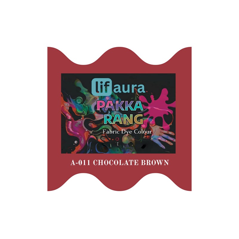 Prokart Prokart Lifaura Pakka Rang Kit Fabric Dye Includes Pack of 5 Sachets (5g Each 25g Pack) 30g Dyfixer, 2pair Gloves and 5 Rubber Band Pack of 5 Sachets ShadeA-11: Chocolate Brown  - Image 2