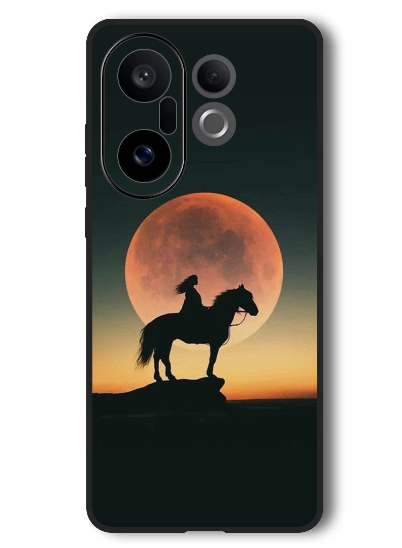 Theodor Case Compatible with Vivo X200 FE 6.31 Inch Protection Shockproof Bumper Cover Majestic Horse Sunset - Image 1