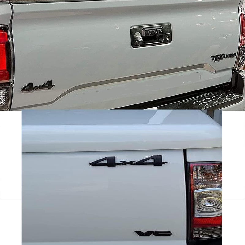 AutoBizarre 3D Raised Matte Black Metal 4x4 Emblem Badge Sticker for All Cars - Image 2