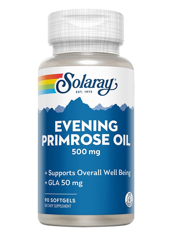 SOLARAY زيت زهرة الربيع المسائي من سولاري 500 ملغ كبسولات لينة، عبوة من 90 - Image 1