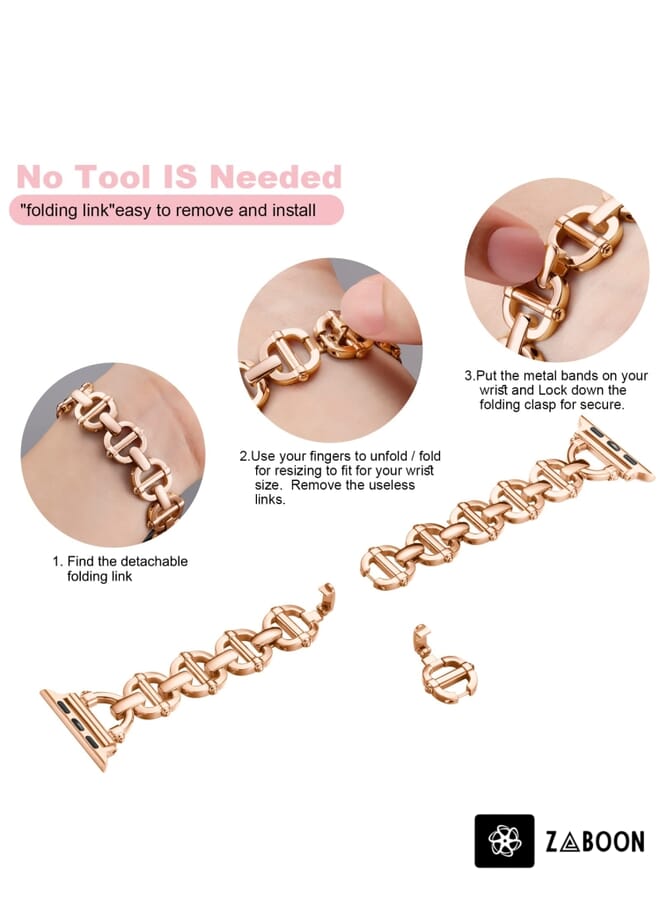 Zaboon Ladder Buckle Metal Watch Band Replacement Band For Apple Watch 2 38mm - Image 2