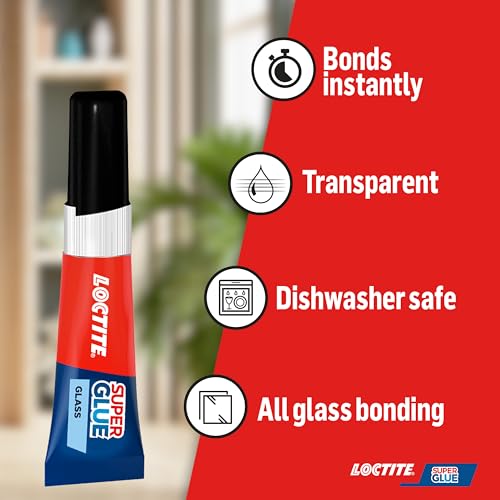 Loctite لاصق لوكتايت للزجاج، لاصق قوي للنظارات، أكريليك، شفاف، للحرف اليدوية، مرآة، نافذة، 3 جرام - Image 2