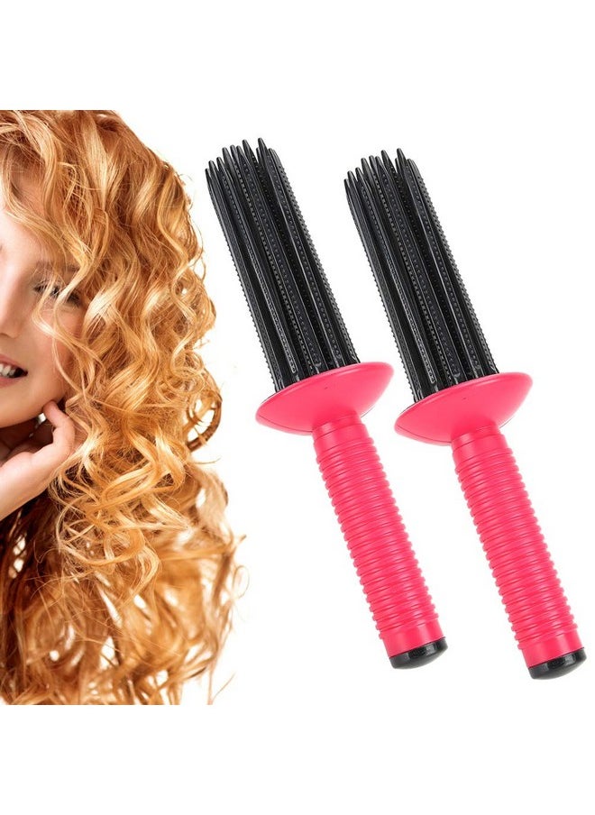 Naroote - Fluffy Hair Comb Hair Curler Hair Fluffy Curling Roll Comb Anti‑Slip Curling Wand Hairstyling Tools2Pcs Pin Curl Tool Roll And Go Hair Tool Hair Root Fluffy Comb For Women Ladies(17 Comb Teeth) - Image 1