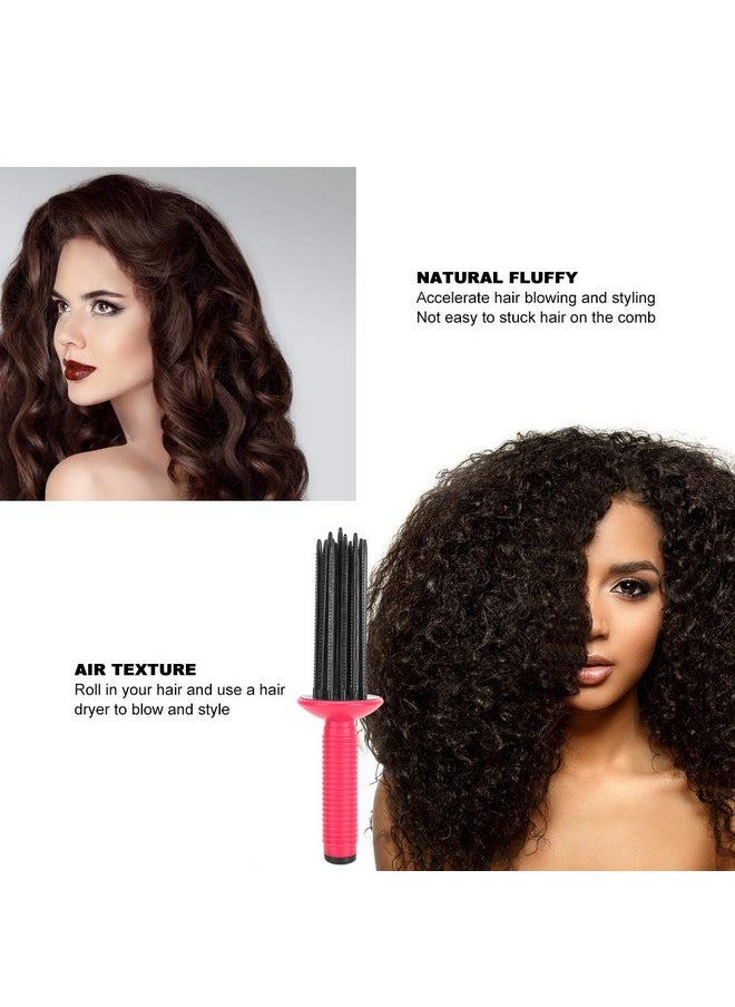 Naroote - Fluffy Hair Comb Hair Curler Hair Fluffy Curling Roll Comb Anti‑Slip Curling Wand Hairstyling Tools2Pcs Pin Curl Tool Roll And Go Hair Tool Hair Root Fluffy Comb For Women Ladies(17 Comb Teeth) - Image 1