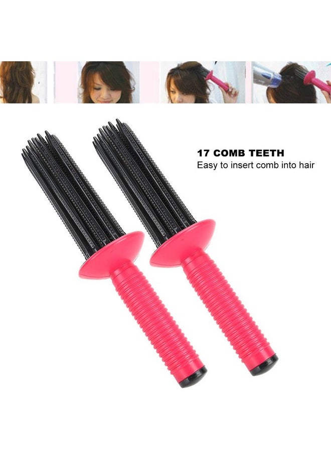 Naroote - Fluffy Hair Comb Hair Curler Hair Fluffy Curling Roll Comb Anti‑Slip Curling Wand Hairstyling Tools2Pcs Pin Curl Tool Roll And Go Hair Tool Hair Root Fluffy Comb For Women Ladies(17 Comb Teeth) - Image 1