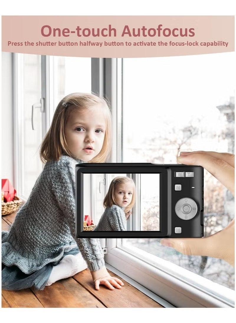 Digital Camera, 50MP Full HD 1080P Camera with 16x Zoom Anti-Shake, Compact Camera for Teens Girls Boys, Kids Camera with 32GB SD Card - Image 3