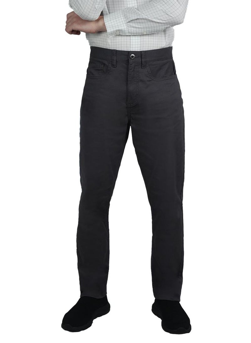 GIORDANO Men's Regular Taper Stretch Twill Pants - Image 1