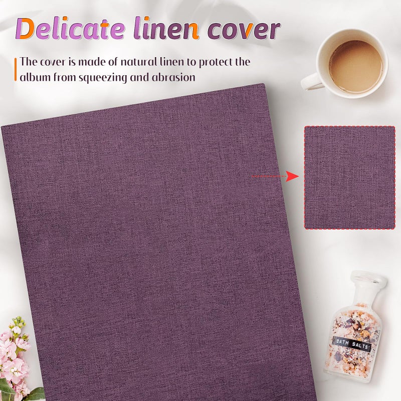 Popotop Photo Album 4x6 1000 Pockets for Wedding Gifts Linen Hardcover Picture Albums for Family Anniversary Baby Vacation Pictures - Image 2