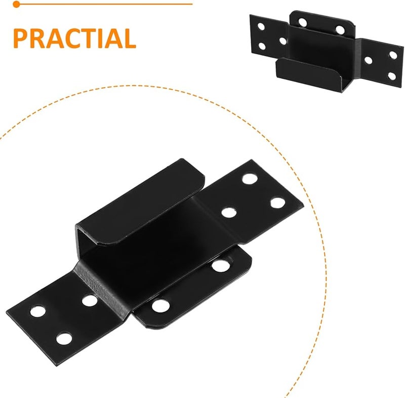 Stainless Steel Door Stopper Security Bracket Black Wall Partition Screws - Image 5