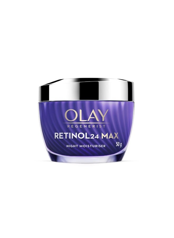 Olay Retinol24 Max Night Cream l Visibly Reduces Fine Lines in 7 Nights | Max Repair, Max Hydration l No Redness or Irritation | Fragrance Free l Normal, Oily, Dry and Combination Skin l 50g - Image 1