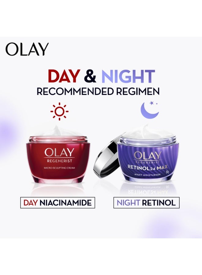 Olay Retinol24 Max Night Cream l Visibly Reduces Fine Lines in 7 Nights | Max Repair, Max Hydration l No Redness or Irritation | Fragrance Free l Normal, Oily, Dry and Combination Skin l 50g - Image 5