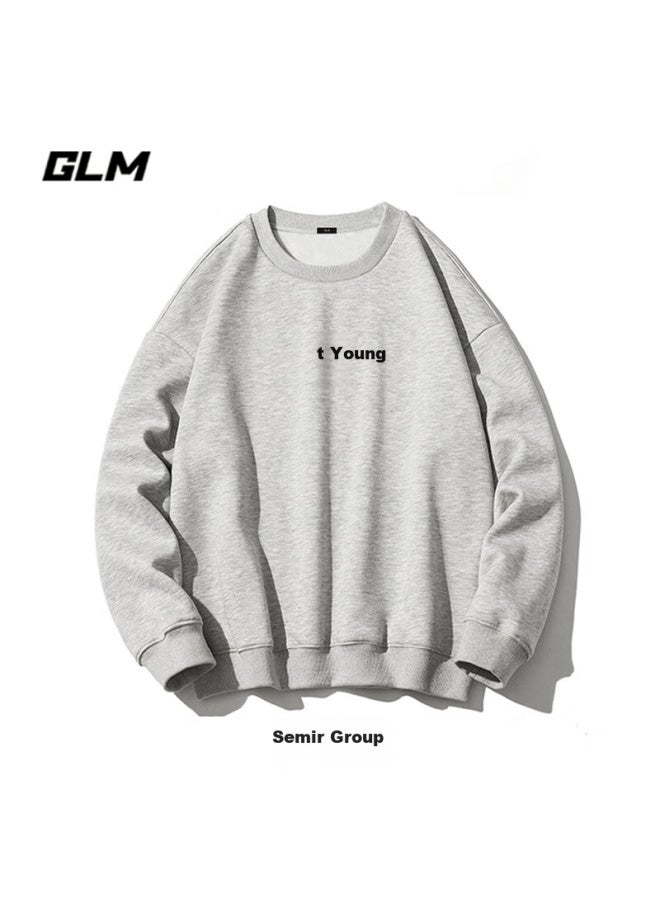 Glm Men's Autumn Hoodie Korean Style Loose Fit Versatile Pullover Crewneck Casual Base Shirt - Image 1