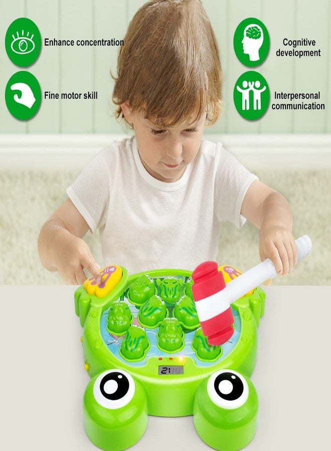 YEEBAY Whack A Frog Game with 2 Hammers, Toddler Early Developmental Learning Toy, Fun Birthday Gift for Kids Age 2+, Toys for 2 3 4 Year Old Boys Grils - Image 5