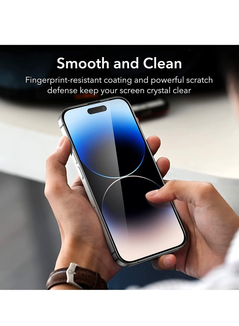 HuHa iPhone 14 Pro Max Screen Protector, Ultra-Tough Tempered Glass for iPhone 14 Pro Max 6.7 inch, Easy Alignment Frame, 2 Pack  - Image 4
