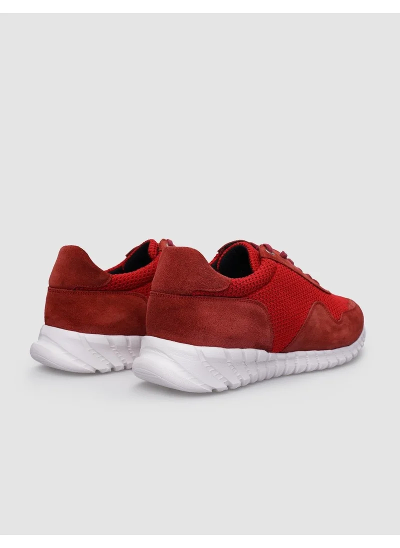 Cabani Triko Red Laced Men's Sneakers