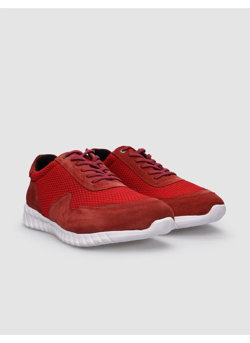 Cabani Triko Red Laced Men's Sneakers