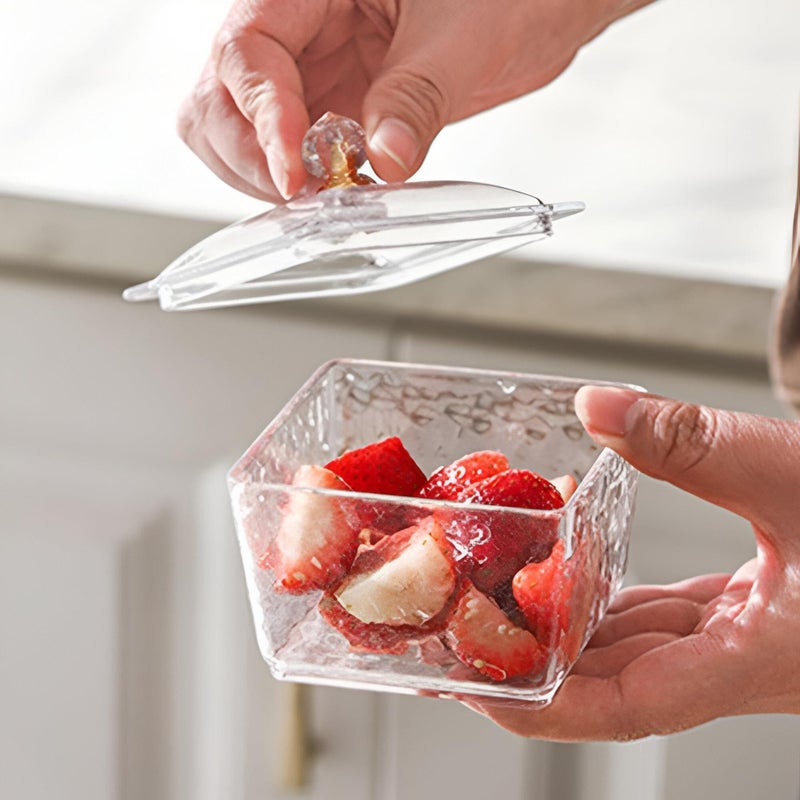 Gold Metal Rack - Sturdy presentation stand designed for glass bowls and condiment dishes, perfect for buffet service, fruit trays, desserts, nuts, candy, chips, and dip. (6 containers) - Image 3