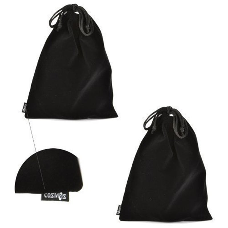 Cosmos 2 Pcs Portable Headphone Carrying Bag Travel Headset Storage Pouch Soft Drawstring Headphone Case Bag for Over-Ear Headphones Gaming Headset Neckband Earphones (Black Color) - Image 2