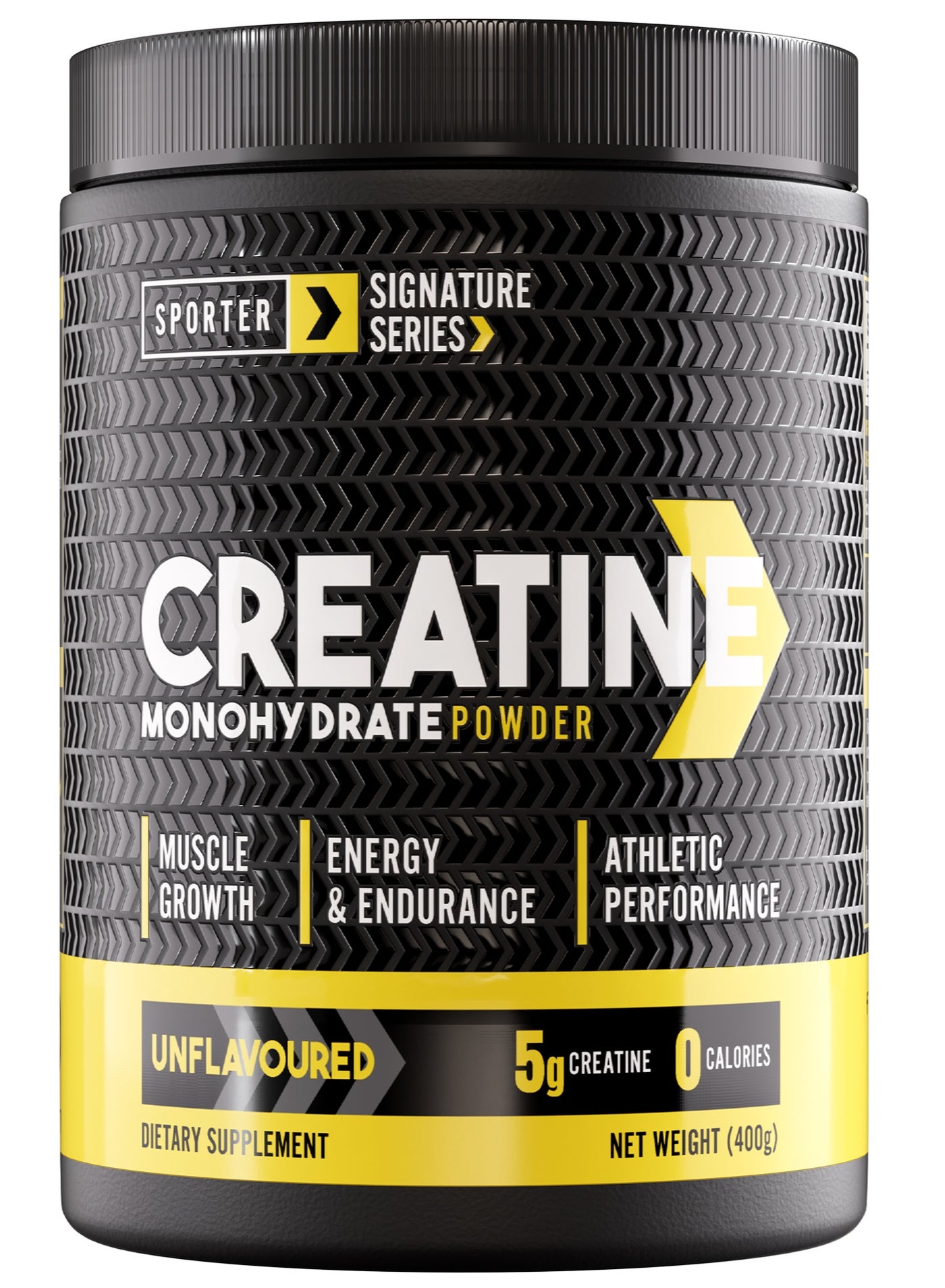 Sporter Creatine Monohydrate Powder – 400g, 80 Servings | Micronized & Pure Creatine for Muscle Growth, Strength & Recovery | Unflavored, Easy to Mix Workout Supplement for Men & Women