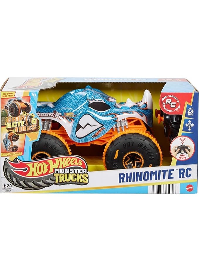 Hot Wheels RC Monster Trucks Rhinomite in 1:24 Scale JBK11 - Image 1