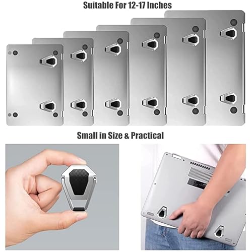 SOOPII Laptop Phone Holder, Laptop or Desktop Monitor Side Mount Phone Holder, Slim Portable Foldable Smartphone Stand, Computer Monitor Expansion Bracket, Compatible with Any Phone, Silver (JDL-35) - Image 4