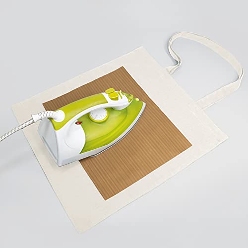NPBAG 100 Pack 15'' X 16'' Natural Cotton Tote Bags, Lightweight Blank Bulk Cloth bags with 1pc of PTFE Teflon Sheet - Image 4