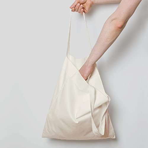 NPBAG 100 Pack 15'' X 16'' Natural Cotton Tote Bags, Lightweight Blank Bulk Cloth bags with 1pc of PTFE Teflon Sheet - Image 2
