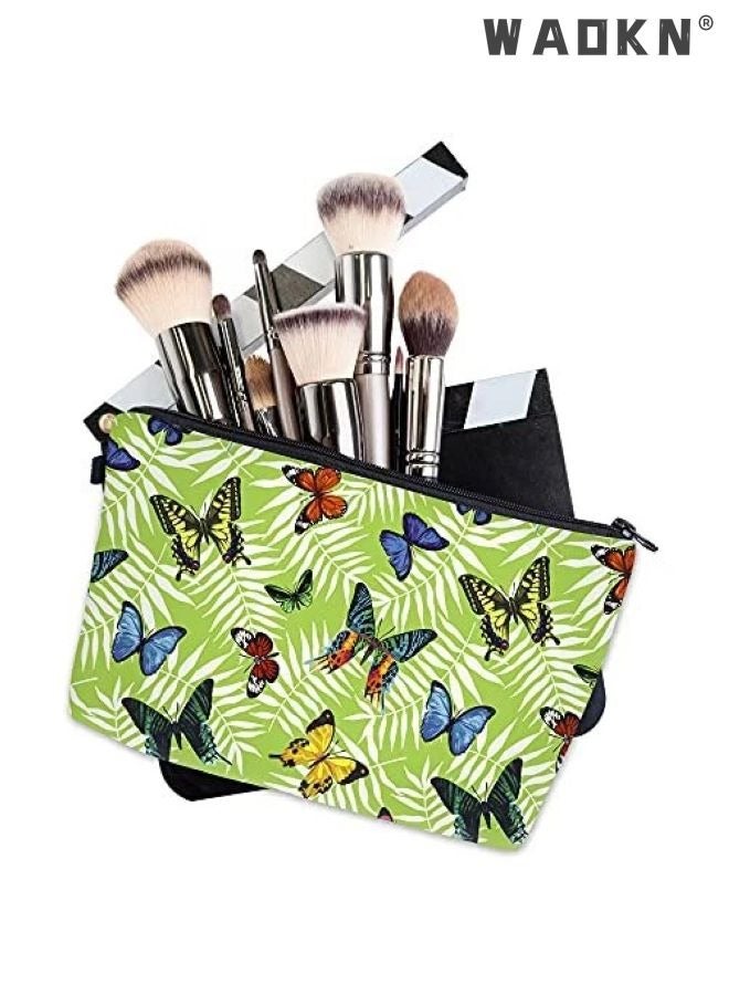 WAOKN Cosmetic Bag for Women, Adorable Roomy Makeup Bags Travel Water Resistant Toiletry Bag Accessories Organizer, Portable Travel Cosmetic Bag with Black Zipper Pouch Waterproof Makeup Pouch Multifunctional Small Bag for Women (1 pack) - Image 2