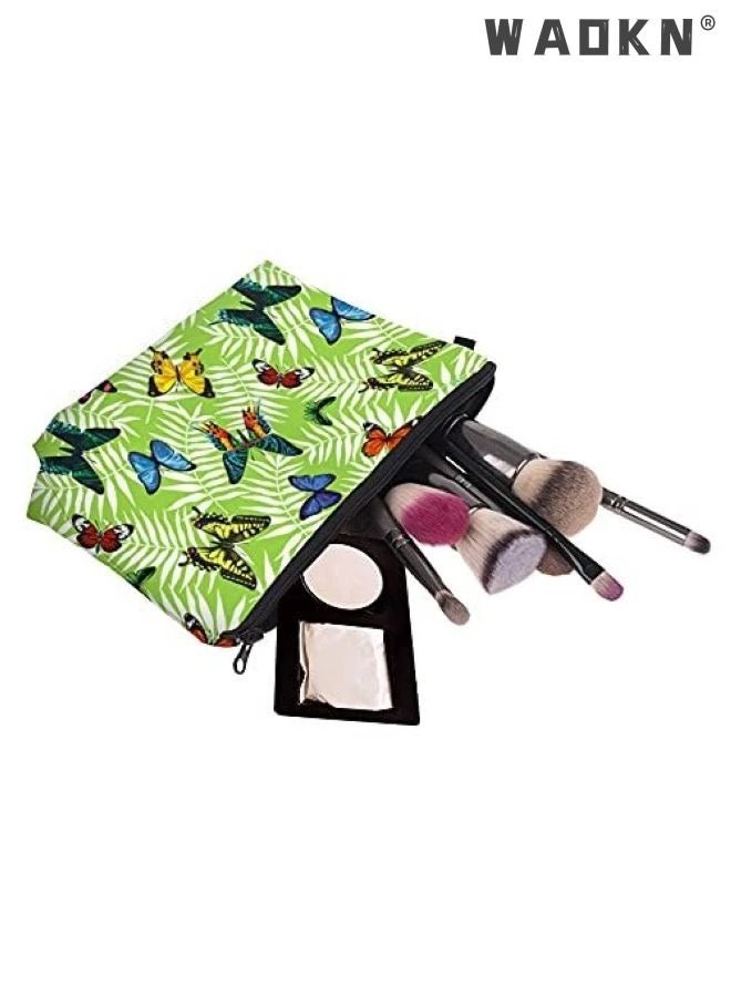 WAOKN Cosmetic Bag for Women, Adorable Roomy Makeup Bags Travel Water Resistant Toiletry Bag Accessories Organizer, Portable Travel Cosmetic Bag with Black Zipper Pouch Waterproof Makeup Pouch Multifunctional Small Bag for Women (1 pack) - Image 4