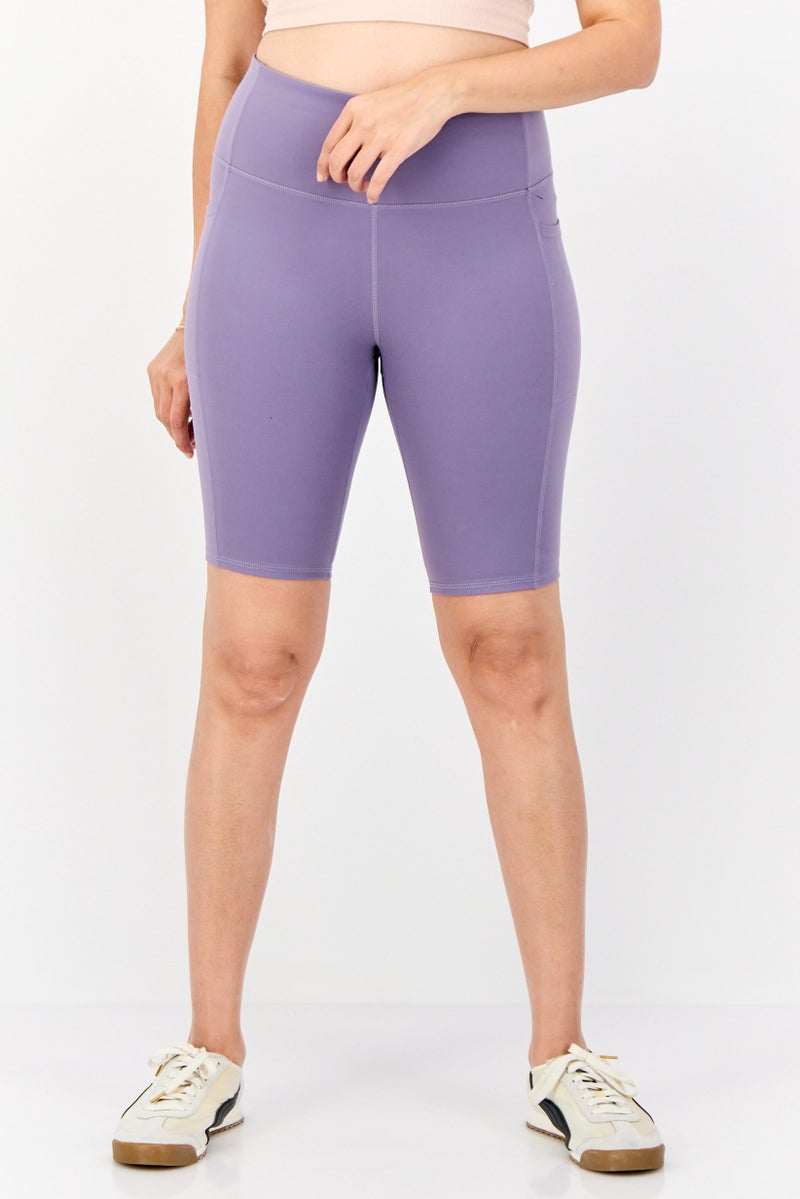SKECHERS Women Sportswear Fit Training Shorts, Purple - Image 1