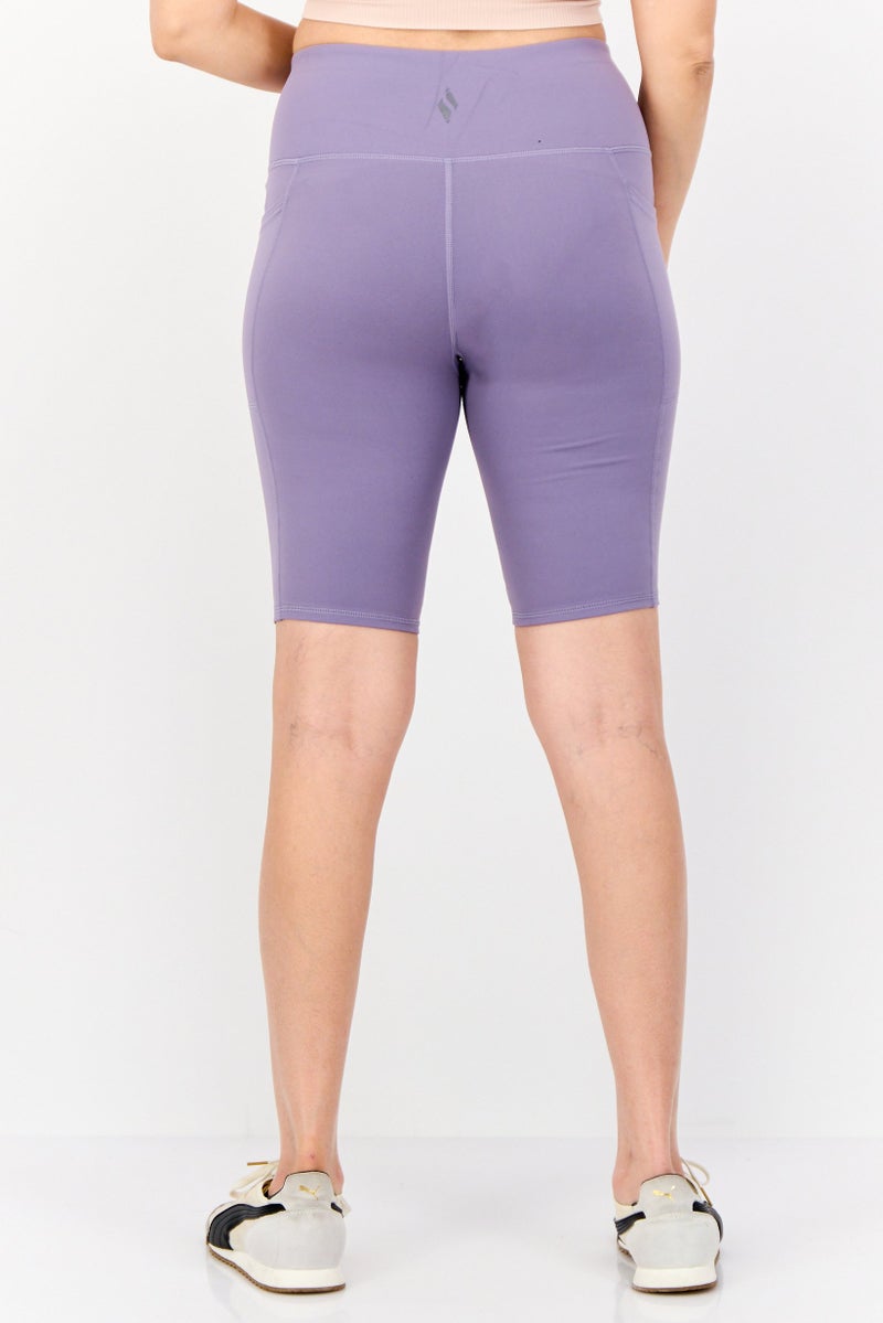 SKECHERS Women Sportswear Fit Training Shorts, Purple - Image 2