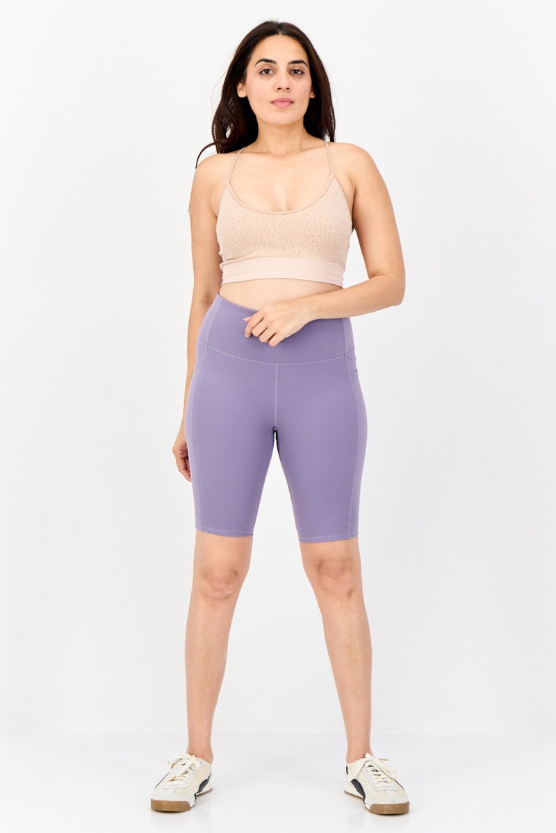 SKECHERS Women Sportswear Fit Training Shorts, Purple - Image 4