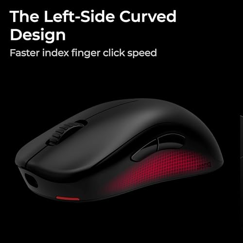 BenQ Zowie U2-DW Wireless Symmetrical Gaming Mouse for Esports (Medium)|60g Lightweight|4000Hz Polling Rate with Enchanced Receiver|Driverless Plug & Play - 7 Buttons |PAW 3950 Sensor |Extra Skates - Image 4