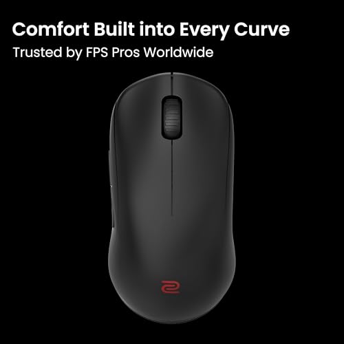 BenQ Zowie U2-DW Wireless Symmetrical Gaming Mouse for Esports (Medium)|60g Lightweight|4000Hz Polling Rate with Enchanced Receiver|Driverless Plug & Play - 7 Buttons |PAW 3950 Sensor |Extra Skates - Image 3