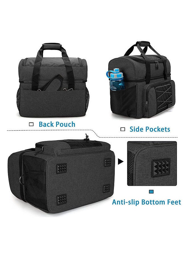 Generic - Bowling Bag for 2 Balls Portable Bowling Tote Bag with Padded Ball Holder for Double Ball and Pair of Bowling Shoes up to Mens 16 - Image 1