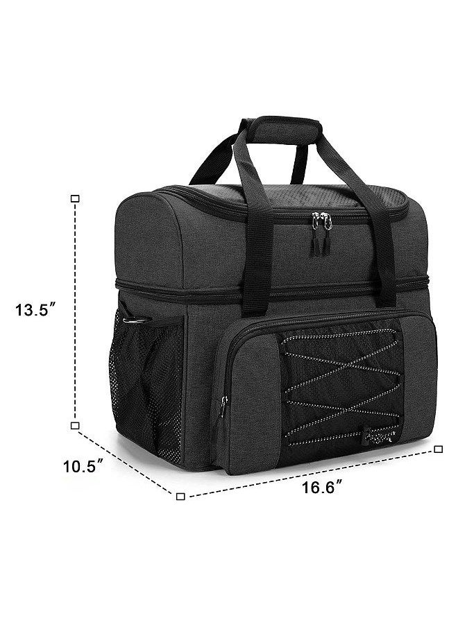 Generic - Bowling Bag for 2 Balls Portable Bowling Tote Bag with Padded Ball Holder for Double Ball and Pair of Bowling Shoes up to Mens 16 - Image 1
