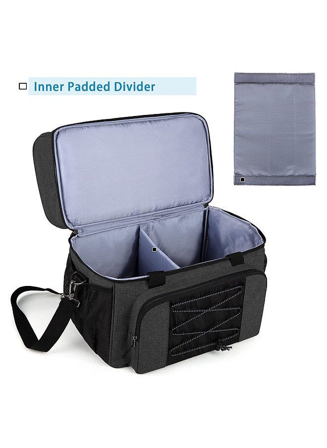 Generic - Bowling Bag for 2 Balls Portable Bowling Tote Bag with Padded Ball Holder for Double Ball and Pair of Bowling Shoes up to Mens 16 - Image 1