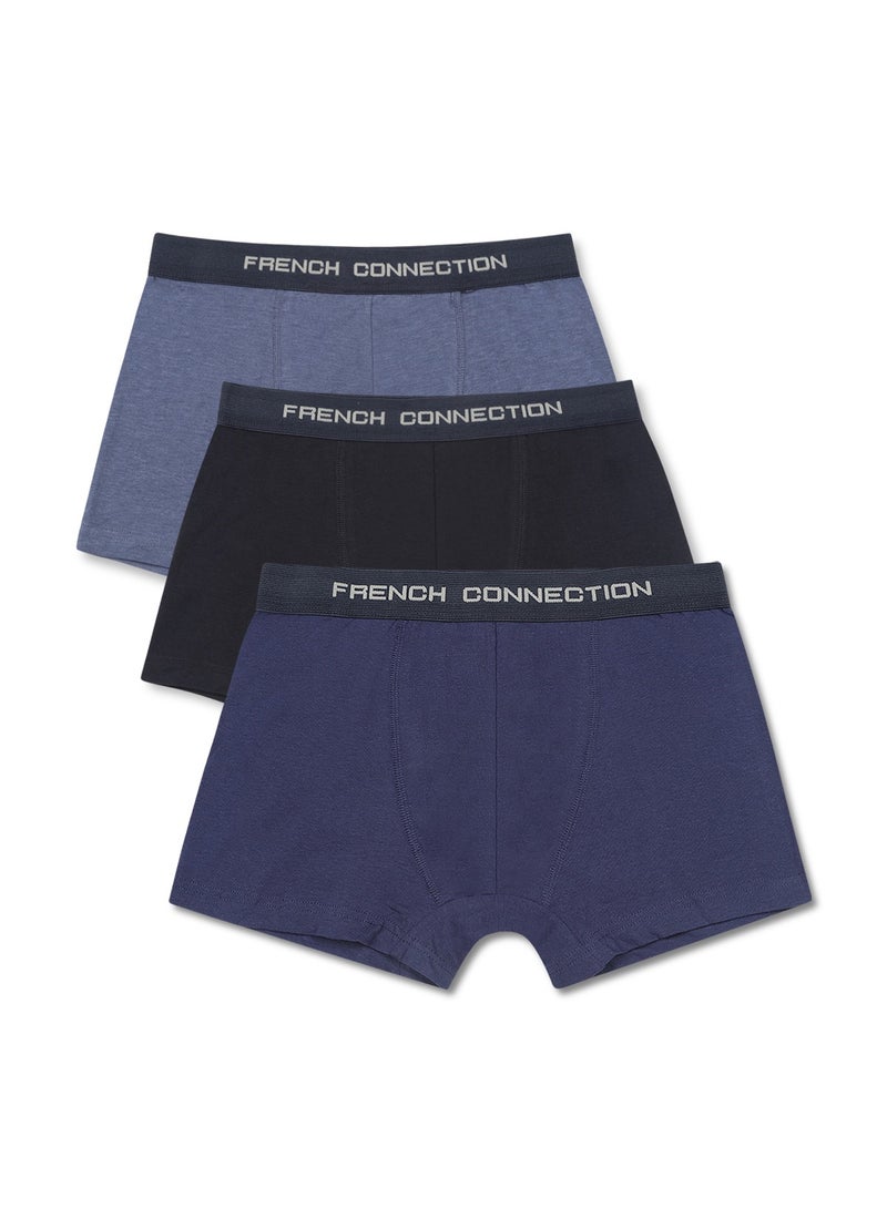 French Connection 3 Pack Multi-Color Solid Briefs - Image 1