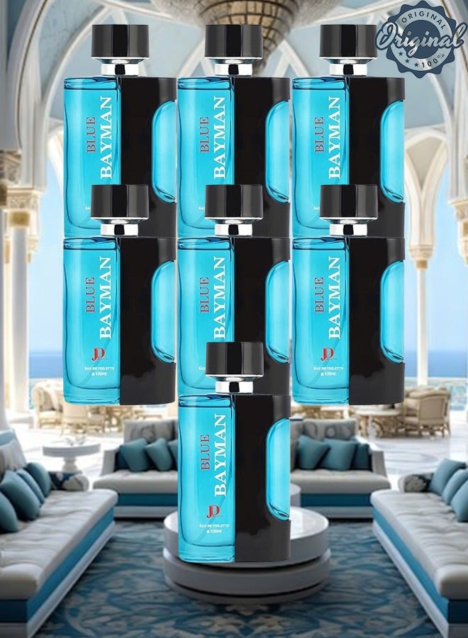 Blue 7 Pieces Blue Bayman Perfume EDT 100ML - Image 1