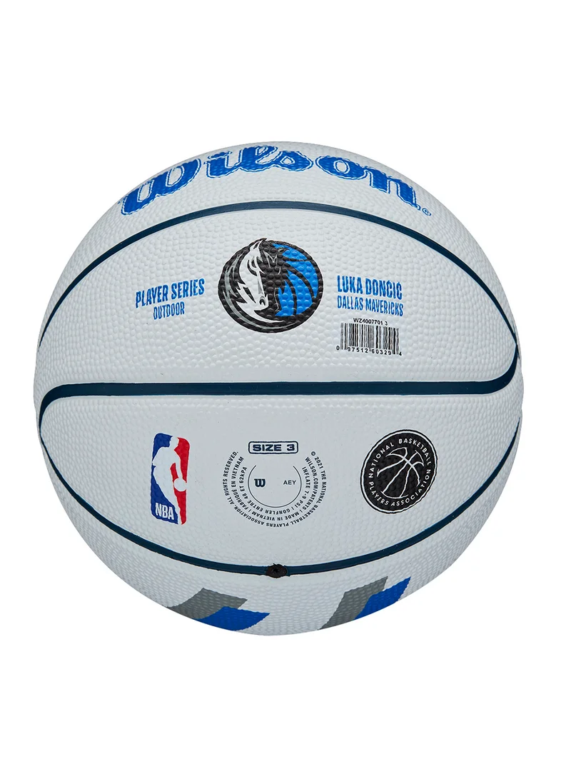 Wilson NBA Player Icon Mini Basketball - Luka - Size 3 (mini ball) - White