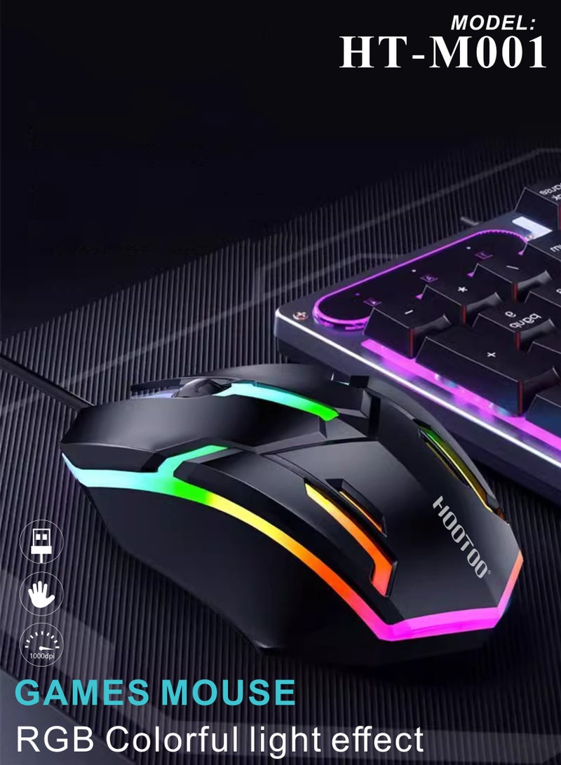 هوتو ماوس قيمنق سريع التفاعل وعالي الحساسية بقوة 1000DPI. ماوس سلكي قيمنق بسلك قماشي مضاد للقطع. فاره جيمنج متوافق مع انظمة ويندوز و ماك. ماوس العاب سلس وسهل باضائه تفاعلية. ماوس اسود من هوتو - Image 5