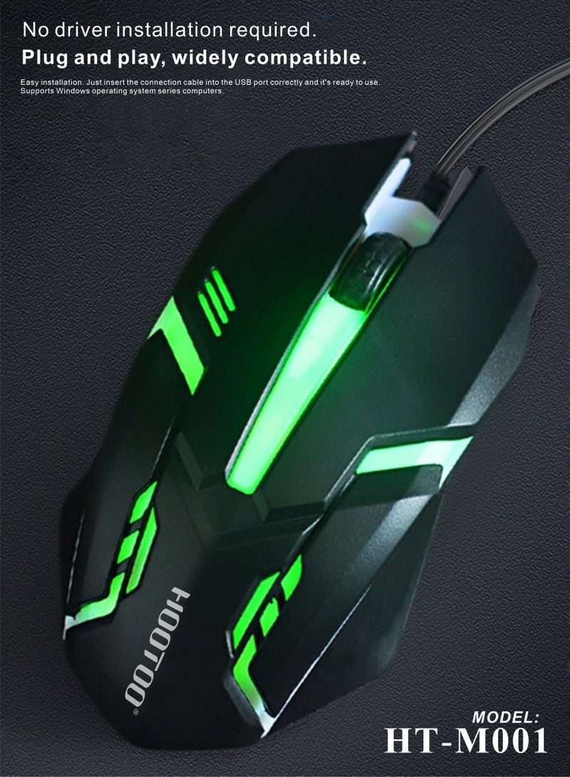 هوتو ماوس قيمنق سريع التفاعل وعالي الحساسية بقوة 1000DPI. ماوس سلكي قيمنق بسلك قماشي مضاد للقطع. فاره جيمنج متوافق مع انظمة ويندوز و ماك. ماوس العاب سلس وسهل باضائه تفاعلية. ماوس اسود من هوتو - Image 2