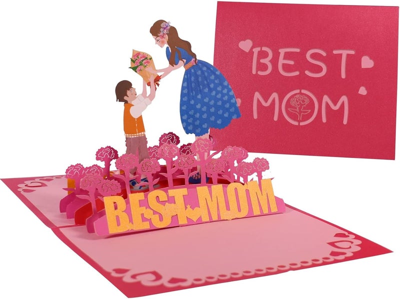 KASTWAVE 3D Pop-Up Mother'S Day Card & Birthday Card For Mom - Unique Message Card For Wife, Daughter, Or Grandma - Includes Blank Envelope, Perfect For Celebrating Special Moments - Image 1