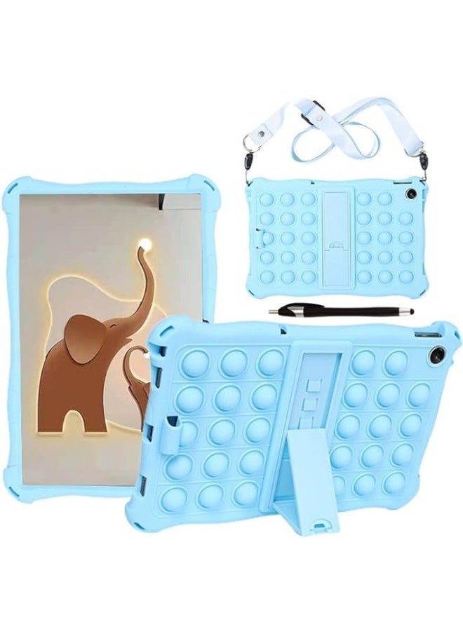 general Soft Bubble Kids Case Compatible with Lenovo Tab M10 3rd Gen 10.1 inch (TB-328FU/TB-328XU) 2022 Silicone Stand Cover with Should Strap and Pen - Image 1
