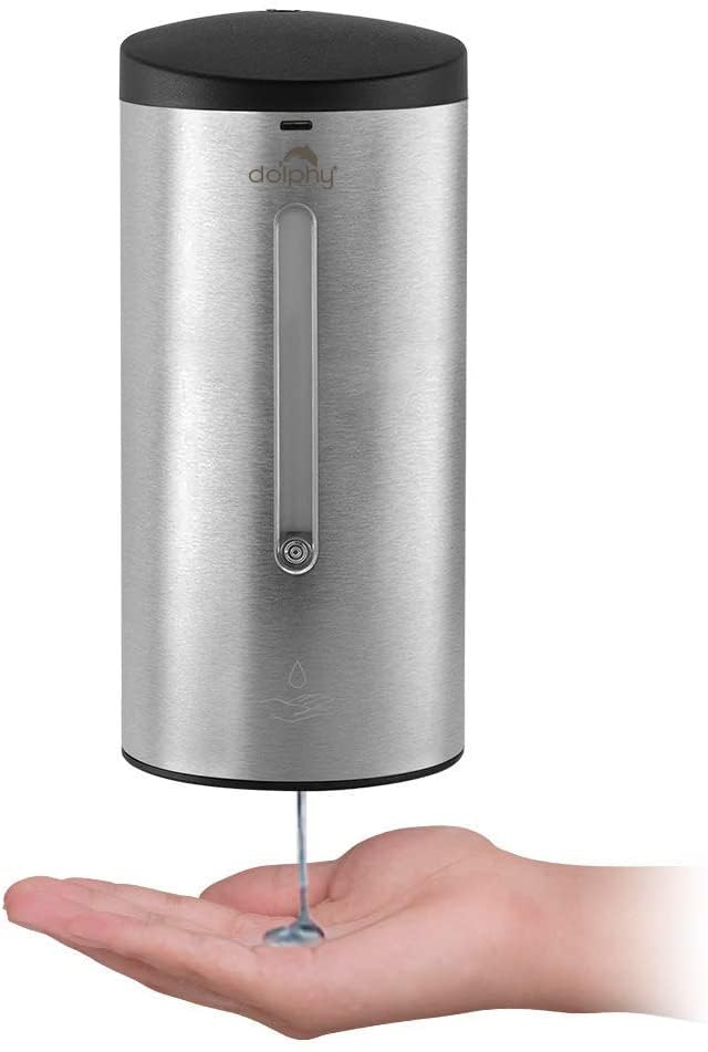 DOLPHY Dolphy Automatic Soap Dispenser - Touchless Hand Sanitizer Liquid/Gel Dispenser - for Restaurant, Hospital, School, Hotel, Kitchen, and Bathroom - 700ml (304 Stainless Steel)  - Image 1