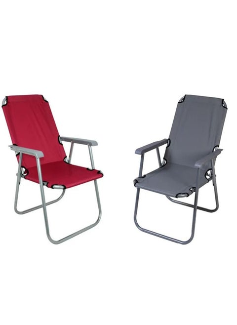 A Pair Of Folding Camping Chairs Consists Of Two Pieces