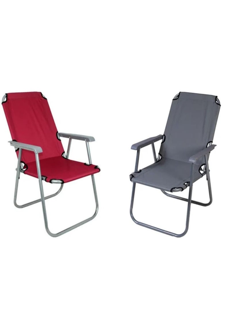 A Pair Of Folding Camping Chairs Consists Of Two Pieces